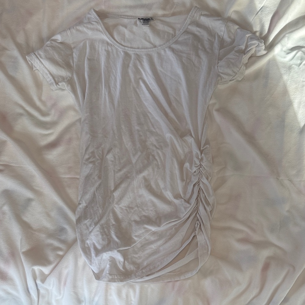 Elegant White Ruched Women's Top